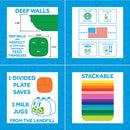 [Made in USA] Re-Play Divided Plate 7" Kids-friendly