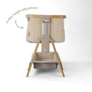 Tutti Bambini Cozee Sense Bedside Crib - Toasted Oak/Sand + Rocking Bar + CoZee Castors (Bundle pack)