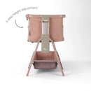 Tutti Bambini Cozee Zen Bedside Crib - Blush + Rocking Bar + CoZee Castors (Bundle pack)