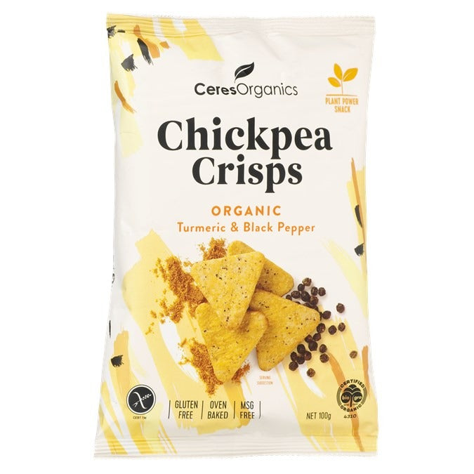 [4 Pack] Ceres Organics Chickpea Crisps - 2 Types