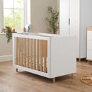 Tutti Bambini Fika Mini Cot Bed - White/Light Oak