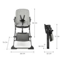 KinderKraft High Chair Foldee - Grey