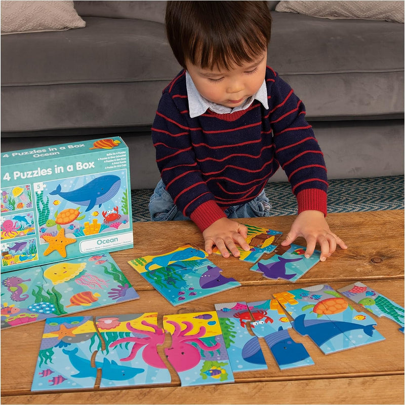 [2 Pack] Galt 4 Puzzles In A Box - Ocean