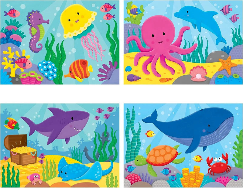 [2 Pack] Galt 4 Puzzles In A Box - Ocean