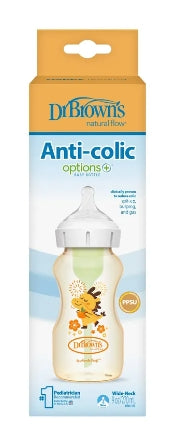 Dr. Brown’s 9 oz/270 mL PPSU W-N Anti-Colic Options+ Baby Bottle w/ L2 Nipple, Dragon, 1-Pack