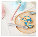 Poled Silicone Tableware set - food tray + spoon (bundle Pack)