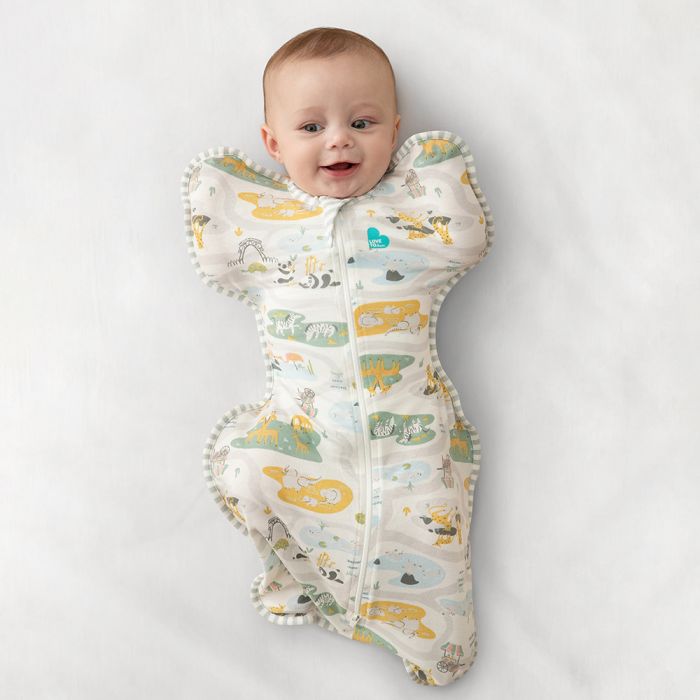 Love to Dream Swaddle UP Designer Lite 0.2 TOG - Zoo Time White