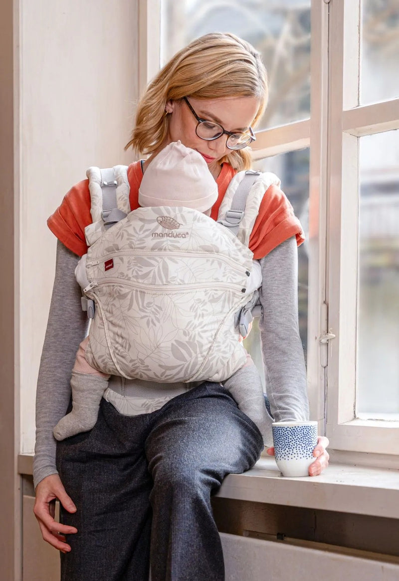 [3 Years Local Warranty] Manduca XT Organic Cotton Newborn To Toddler Baby Carrier Limited Edition - Botanic Vanilla