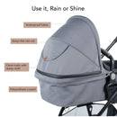 Mimosa Suite Seat Stroller with Bassinet - Ash Grey