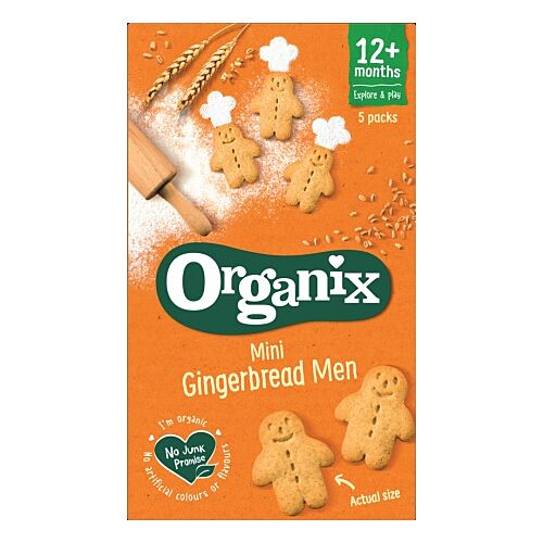 Organix Goodies Organic Mini Gingerbread Men, 5 x 25g Exp: 10/24