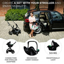 [1-Year Warranty] KinderKraft Apino Travel System  (Apino Stroller + Mink Pro Infant Carseat + adaptor)[BundelPack]