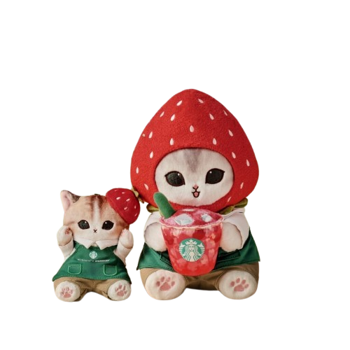 Starbucks Mofusand Classic Barista Plushie ginger cat kitty soft toy exclusive limited edition