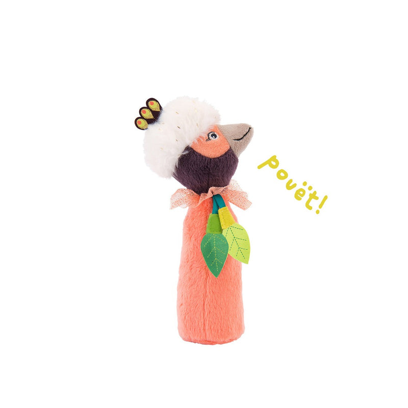 Moulin Roty Dans La Jungle Baby Squeaker Rattle - Paloma the Bird of Paradise