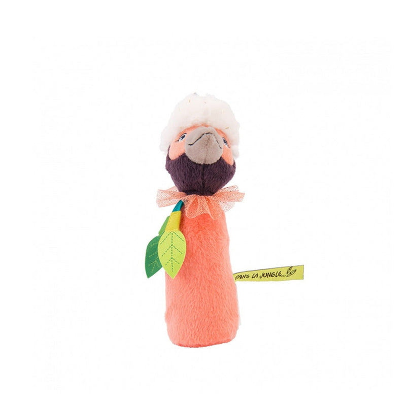 Moulin Roty Dans La Jungle Baby Squeaker Rattle - Paloma the Bird of Paradise