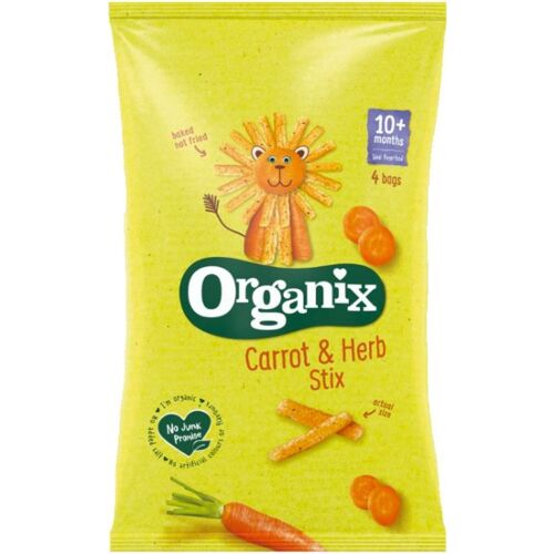 Organix Goodies Organic Carrot Stix, 4 x 15 g. Exp: 04/24