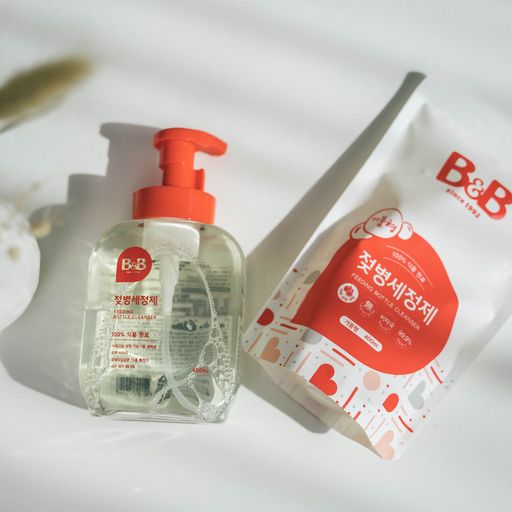 [2-Pack] B&B Feeding Bottle Cleanser (Foam) - Bottle/Refill Pack