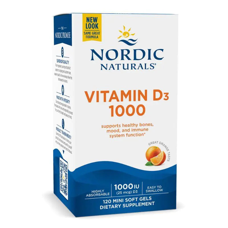 Nordic Naturals Nordic Vitamin D3 1000 IU - Orange, 120 sgls.