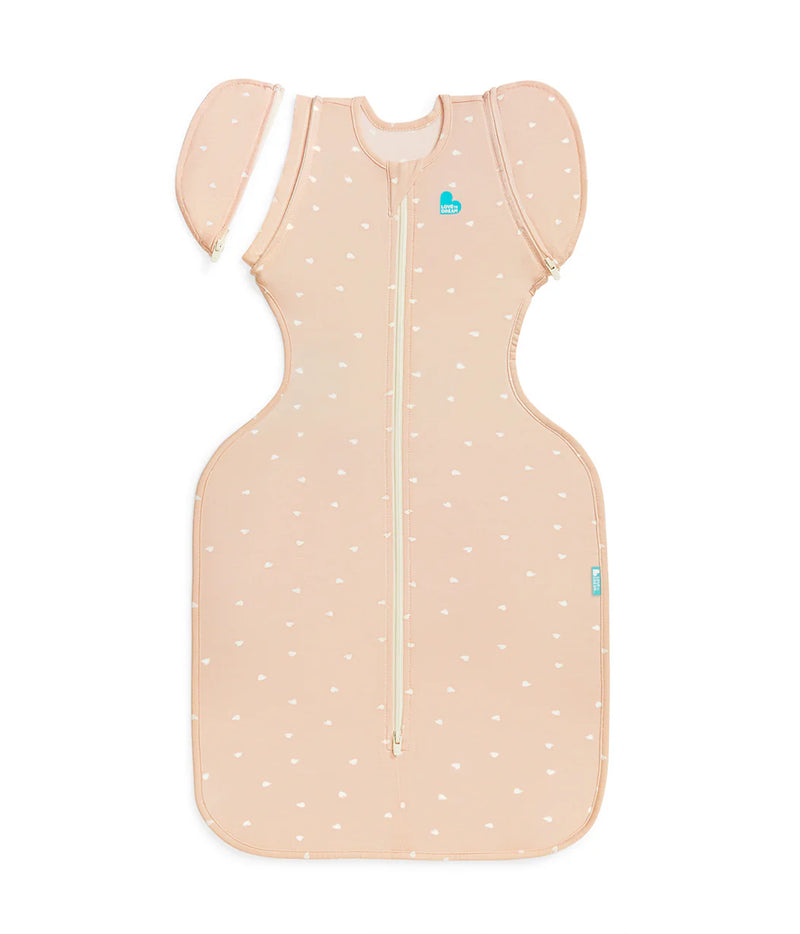 Love To Dream Swaddle Up Transition Bag Bamboo Lite Hearts Blush