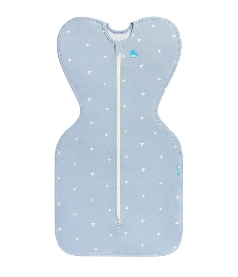 Love To Dream Swaddle Up Bamboo Original Boats Mist Blue