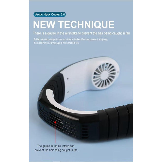 Mobilesteri WUDI IDI Wearable Arctic Neck Cooler 2.0 (Black/White) Portable Cooler Fan