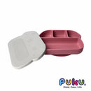 Puku Silicone Suction Plate With Lid - 2 Colors