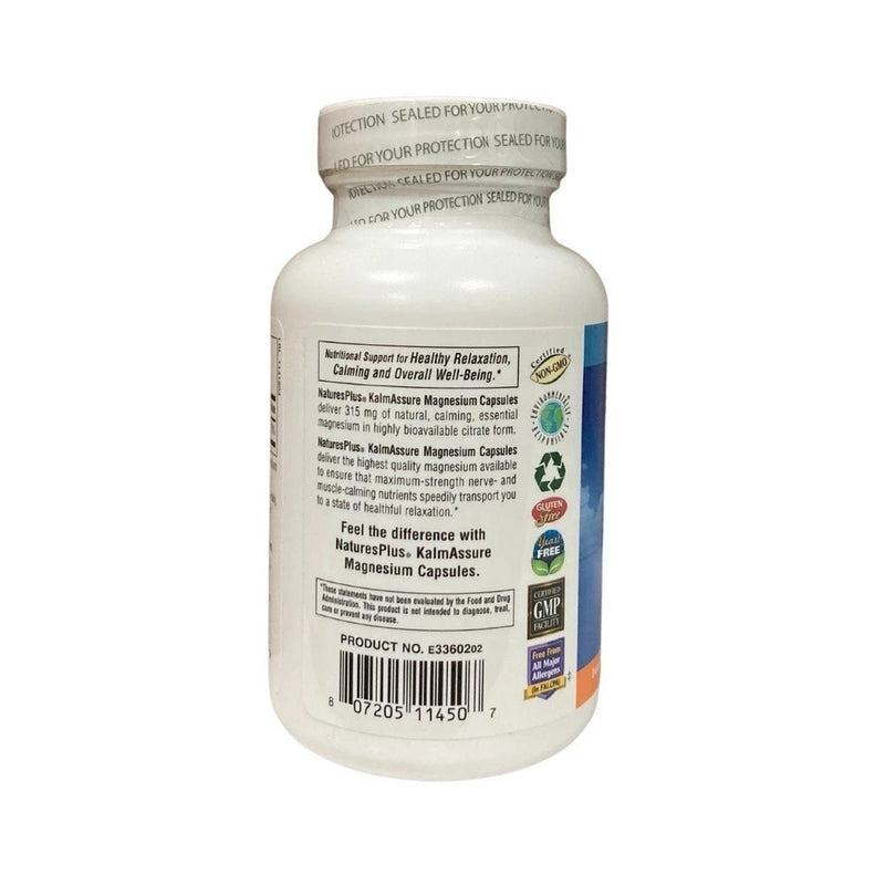 Natures Plus KalmAssure Magnesium 315 mg, 120 vcaps Exp: 05/28