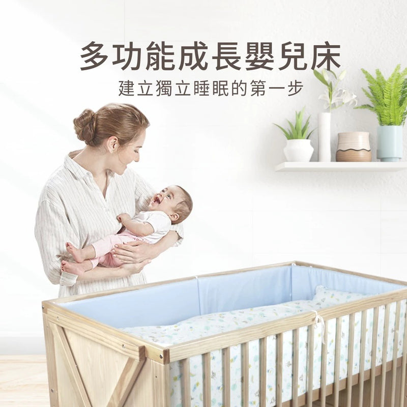 Puku Growth 6 In 1 Baby Cot - Wood [Self-Installation]