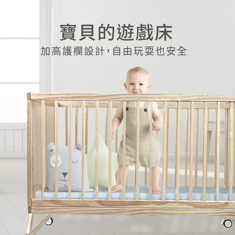 Puku Growth 6 In 1 Baby Cot - Wood [Self-Installation]
