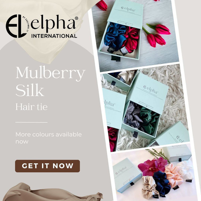 ELPHA 100% Mulberry Silk Scrunchies  (Bundle Of 2)