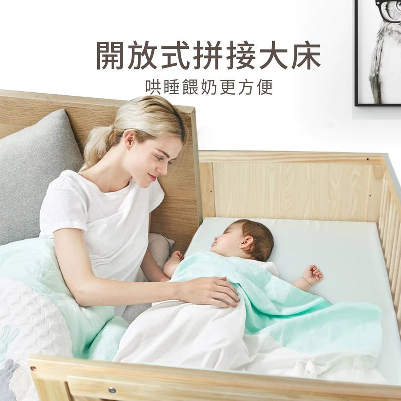 Puku Growth 6 In 1 Baby Cot - Wood [Self-Installation]