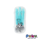 Puku Giraffe Children Stainless Steel 3pcs Spoon And Fork Set With Storage Case - 3 Colors