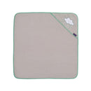 Clevamama Soft Cotton Hooded Baby Bath Towel (70x70cm) - 3 Colors