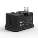 Travelmall Multi-Functional 2-in-1 Travel Adaptor with 10W Wireless Charging Pad, Dual-USB (Deluxe Edition)