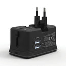 Travelmall Multi-Functional 2-in-1 Travel Adaptor with 10W Wireless Charging Pad, Dual-USB (Deluxe Edition)