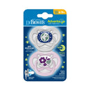 [Bundle Of 2] Dr. Brown’s Advantage Glow-in-the-Dark Pacifier, 2-Pack
