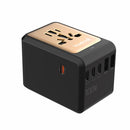Travelmall 100W PD High Performance Worldwide Travel Adaptor with 6 USB ports (GaN 100W PD)