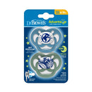 [Bundle Of 2] Dr. Brown’s Advantage Glow-in-the-Dark Pacifier, 2-Pack