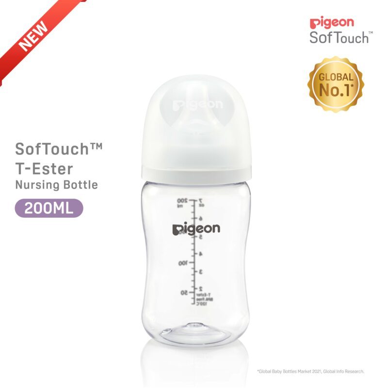 Pigeon Softouch 3 T-Ester Nursing Bottle - Logo 200Ml