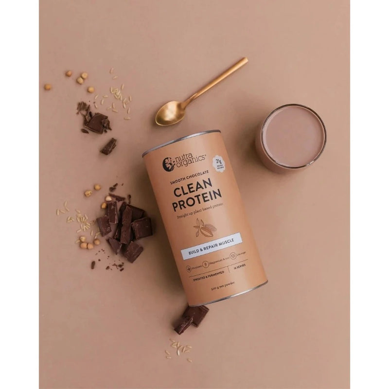 Nutra Organics Clean Protein 500gm - (Smooth Chocolate / Smooth Vanilla)