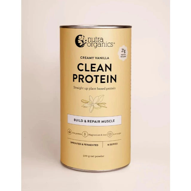 Nutra Organics Clean Protein 500gm - (Smooth Chocolate / Smooth Vanilla)