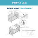 Palette Box Universal Baby Cot Top Changing Mat with Wooden Base