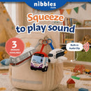 Nibbles by Nom Mini Transport Series Keychains - Squeeze to Play Sound, Soft Collectible Kids Toy