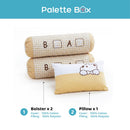 Palette Box 100% Cotton Pillow & Bolster Set - 3 Designs