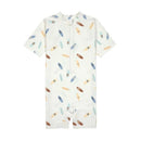 Lassig LSF Short Sleeve Sunsuit Surfboards Sea Salt