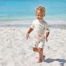 Lassig LSF Short Sleeve Sunsuit Surfboards Sea Salt