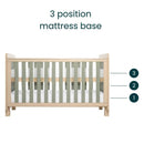 Tutti Bambini Kuba Cot Bed - Pickled Oak/Sage Weave + Mothercare Anti Allergy Spring Cot Bed Mattress (Bundle Pack)