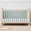 Tutti Bambini Kuba Cot Bed - Pickled Oak/Sage Weave + Foam Cot Bed Mattress (Bundle Pack)