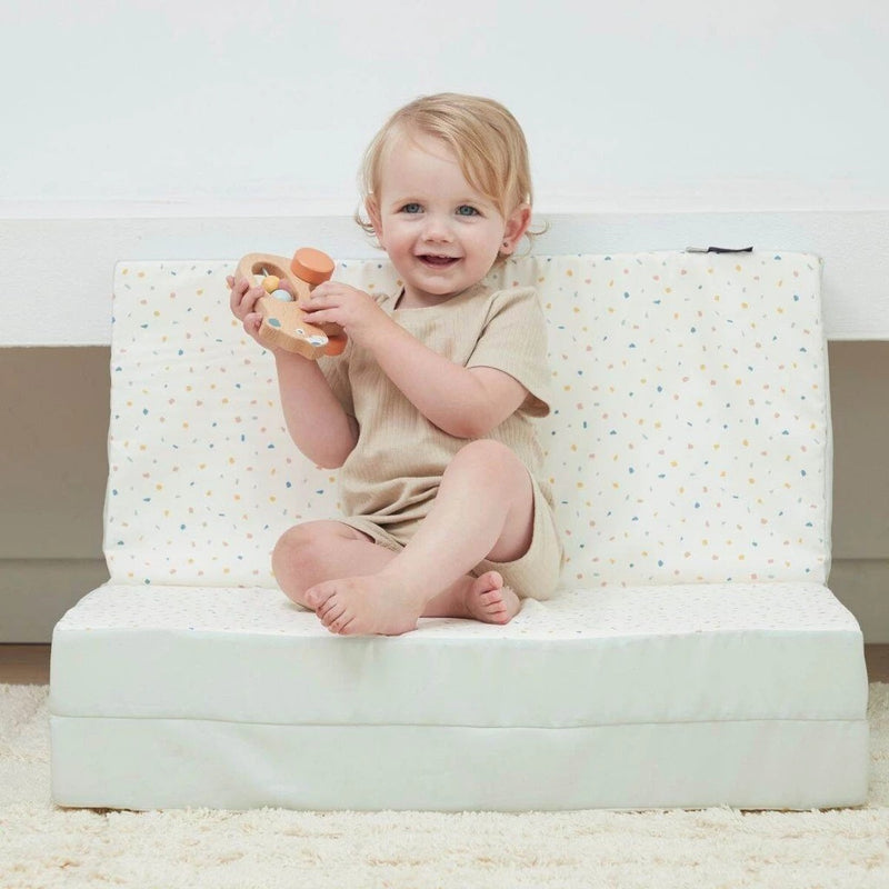 Clevamama Clevafoam Travel Cot Mattress - 3 In 1 Terrazzo