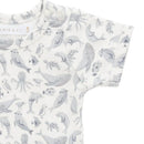Jamie Kay Organic Cotton Hudson Short Sleeve Bodysuit - Sea Life