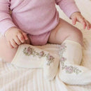 [3-Pack] Jamie Kay Tasha Floral Jacquard Sock - Egret